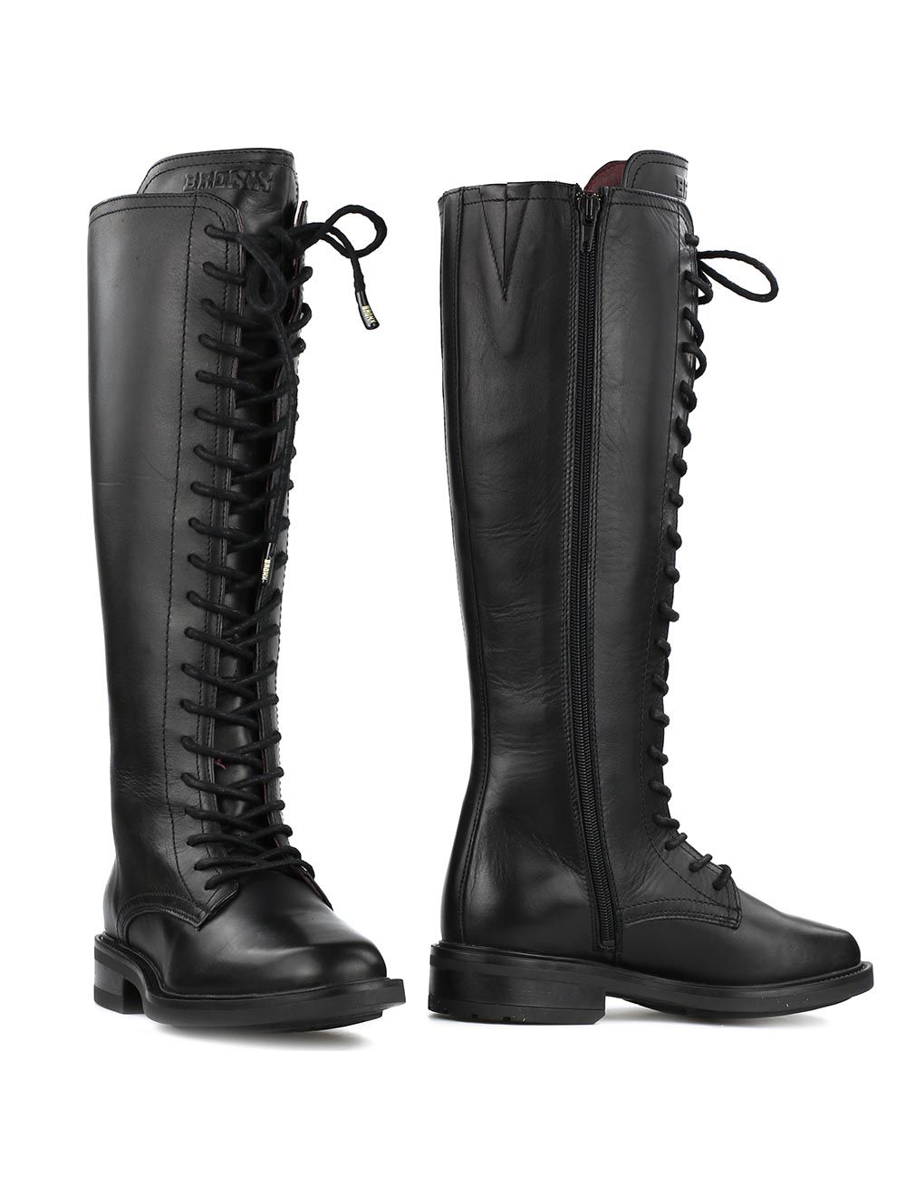 Bronx Groov-y High Top Zwart Dames Veterboots - Van Arendonk