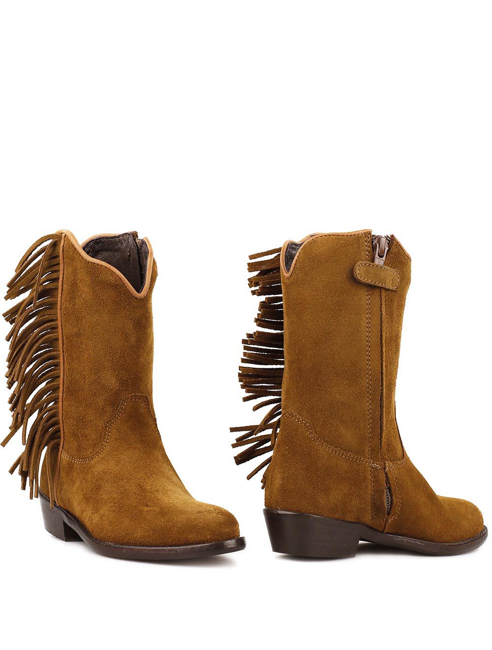 Clic laarsjes 20256 Cognac suede met franjes