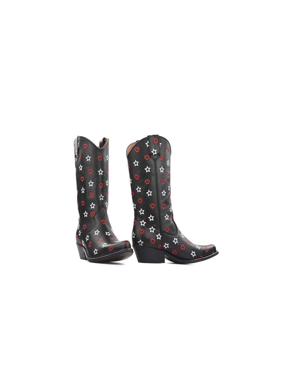 DWRS High Texas 20532 cowboylaarzen hart - ster zwart