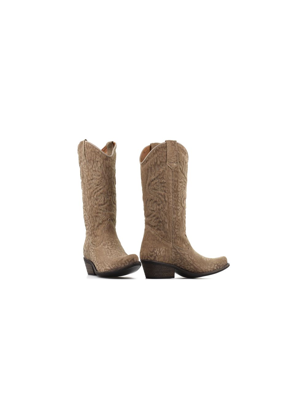 DWRS High Texas 20532 cowboylaarzen shiny brown leopard