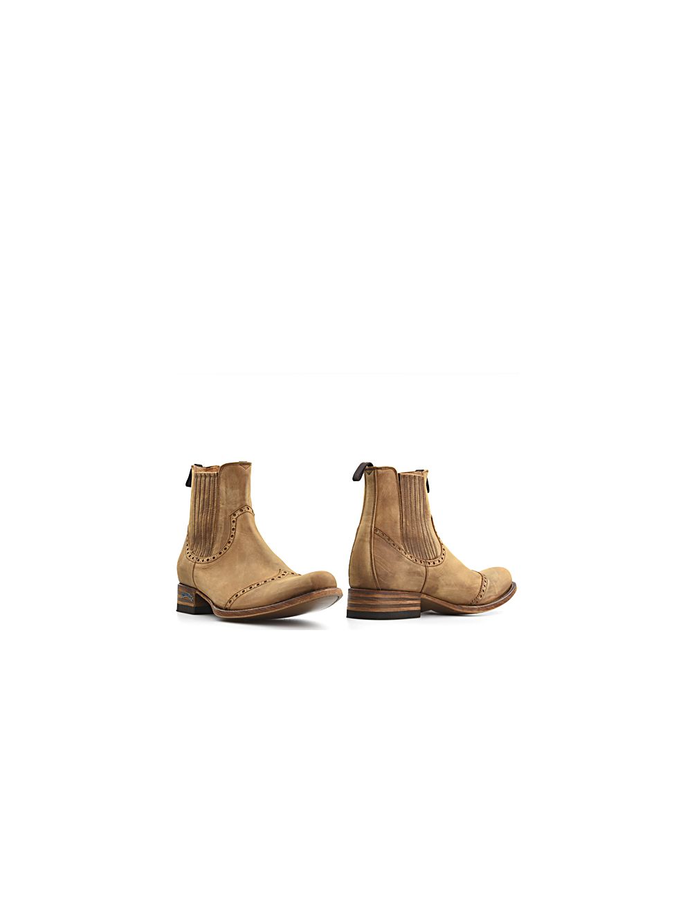 Sendra 13193 heren boots elastiek camel bruin