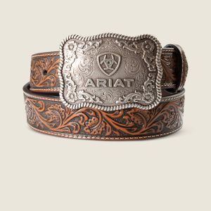 Ariat belt Leather Cow Buckle bruin