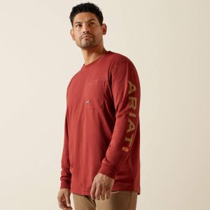 Ariat Rebar Workman Logo T-Shirt Russet Brown