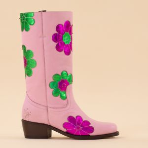 Charley's Girl flower boots Zoe roze