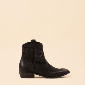 Enkellaarsjes Savona zwart nubuck