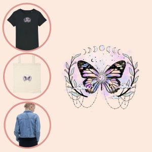 Kleding transfer Butterfly Sun