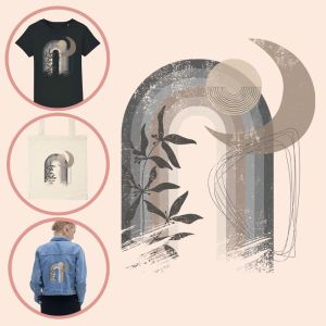 Kleding transfer Grey Rainbow