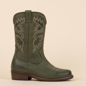 Koel4Kids cowboylaarsjes Heidi Khaki-donkergroen