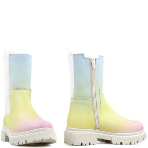 La Pintura Blanca Chunky boots Rainbow