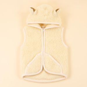 Moonrise kids wollen vestje beige met oortjes productfoto