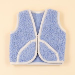 Moonrise kids wollen vestje met rits blauw productfoto