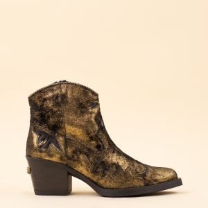 Nemonic 2353 enkellaarsjes black gold