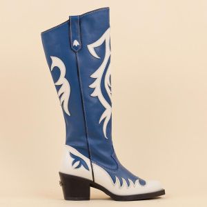Nemonic 2354 boots blauw - wit
