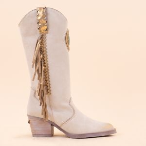 Nemonic 2355 boots offwhite suede new