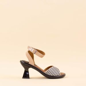 Nemonic 2376 retro shoes zwart - nude