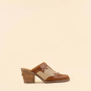 Nemonic boho klompjes 2379 cognac