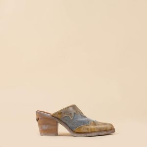 Nemonic boho klompjes 2379 jeans - champagne