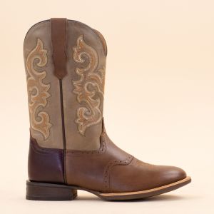 Old West 5703 cowboylaarzen bruin - groen