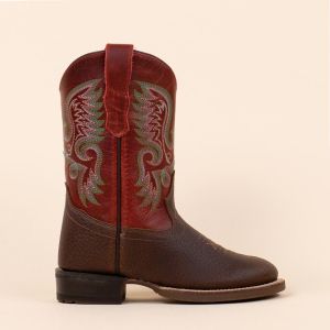 Old West BRC2005 cowboylaarsjes Rood - Bruin new