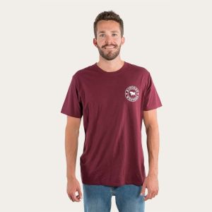 Ringers Western Signature Bull Mens Classic T-Shirt Bordeaux