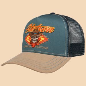 Stetson Trucker Cap Western Skull