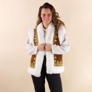 Afghan Waistcoat Roma embroidery voor