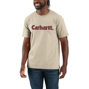 Carhartt Relaxed Fit Graphic Logo T-shirt Oat Milk