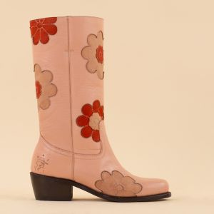 Charley's Girl flower boots Zoe nude