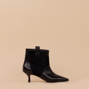 Enkellaarsjes zwart fur