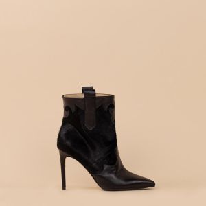 Halfhoge laarsjes zwart fur