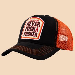 King Kerosin trucker cap Never Fuck A Fucker Orange