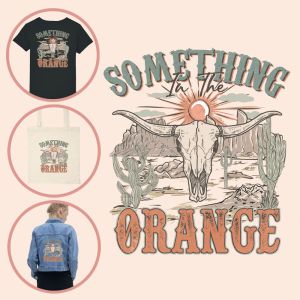 Kleding transfer Something in the Orange print