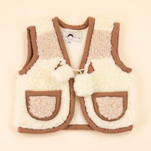 Moonrise kids wollen bodywarmer Celena beige