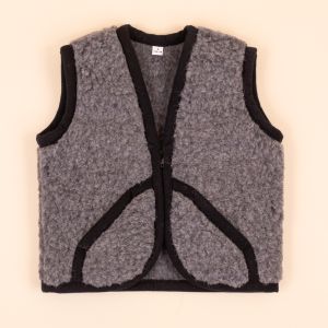 Moonrise kids wollen vestje met rits Billie antraciet