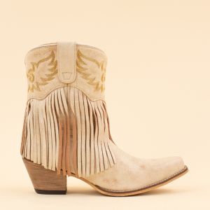 Myra Bag Boots Desert Angel Fringe White