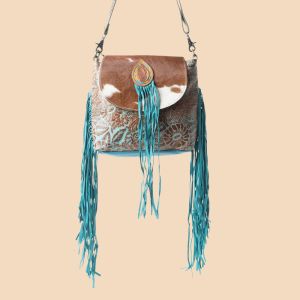 Myra Bag Cyan Accenture Leather & Hairon Bag
