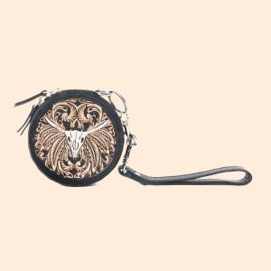 Myra Bag Rustler's Relic Handtooled Leather Coin Pouch