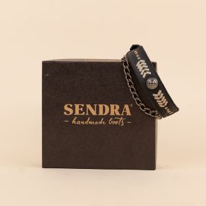 Sendra boot belts Arnes 599 Black - Zwart met Beige