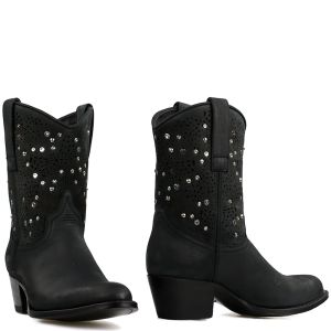 Sendra cowboyboots 9710 nobuk negro