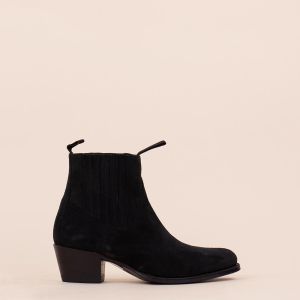 Sendra korte cowboyboots 12380 serraje negro